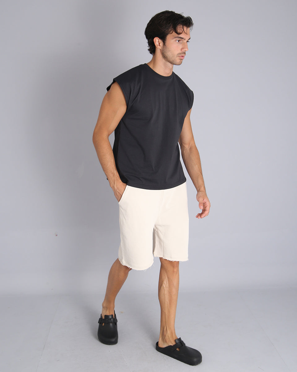 Msm Studio Bermuda Jogger taglio vivo