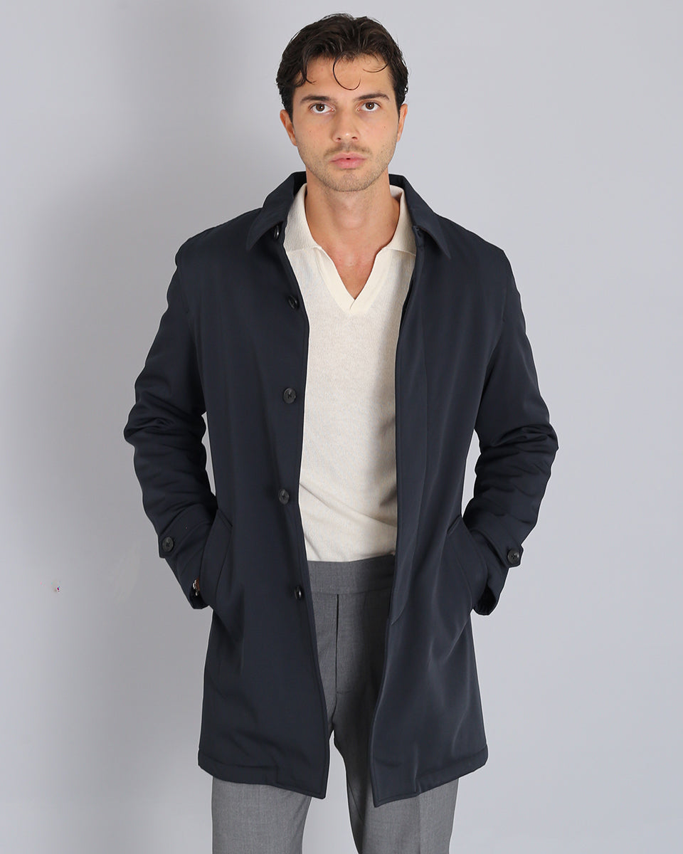 Padded trench coat 