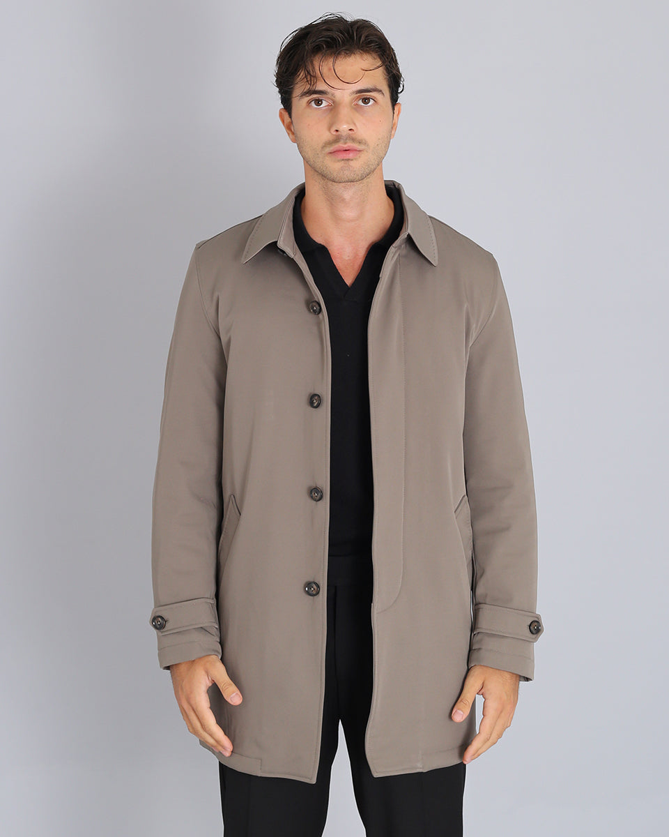 Padded trench coat 