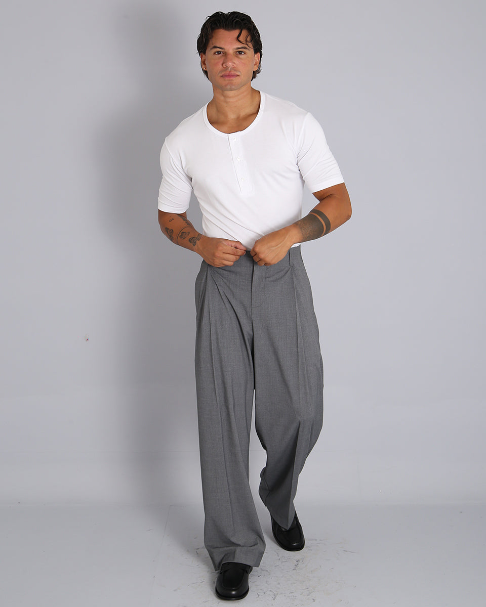 Pantalone Relaxed Fit Vita Alta