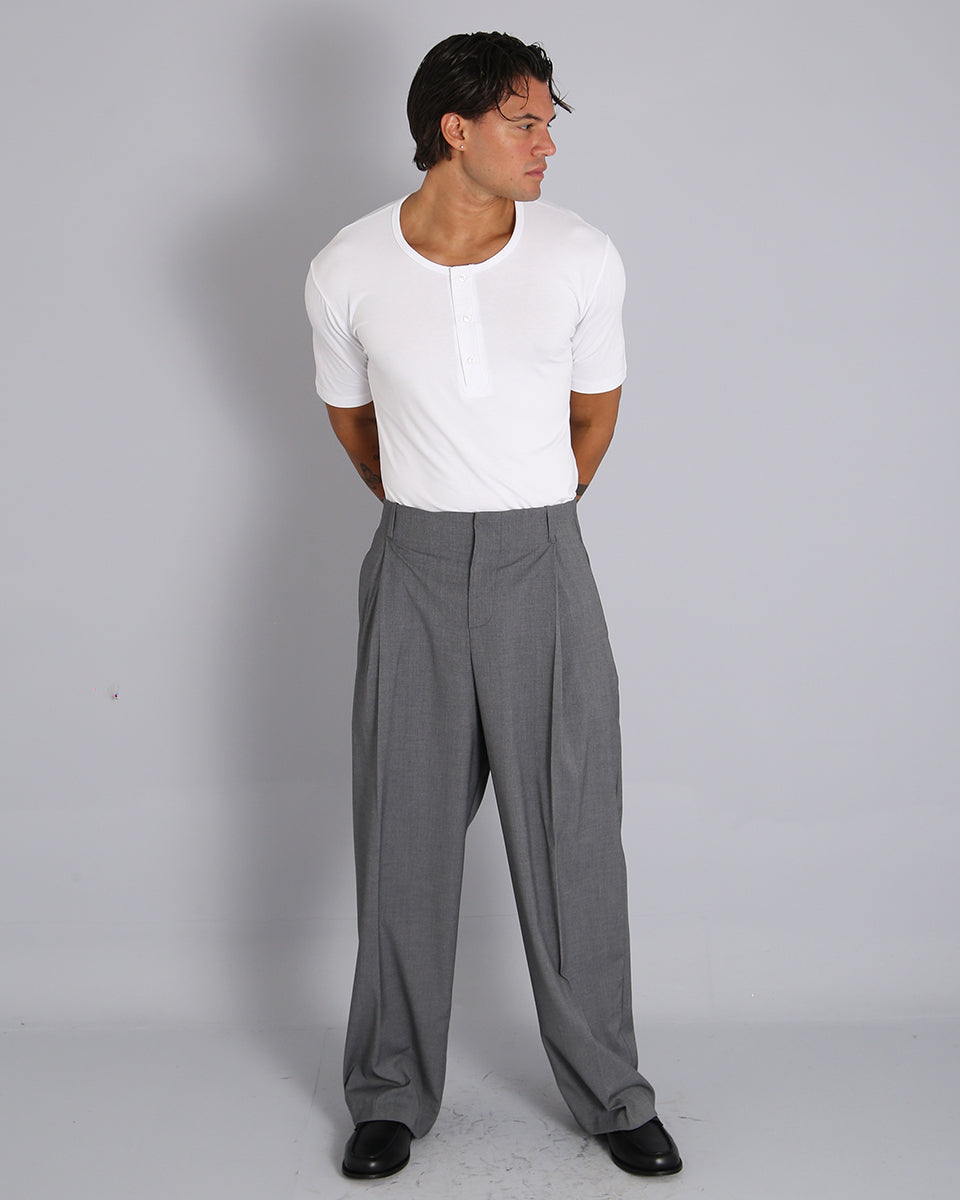 Pantalone Relaxed Fit Vita Alta