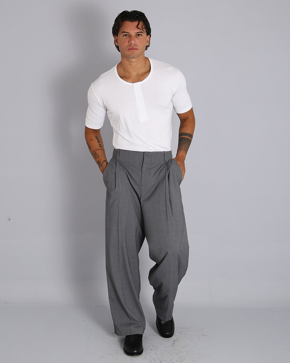 Pantalone Relaxed Fit Vita Alta