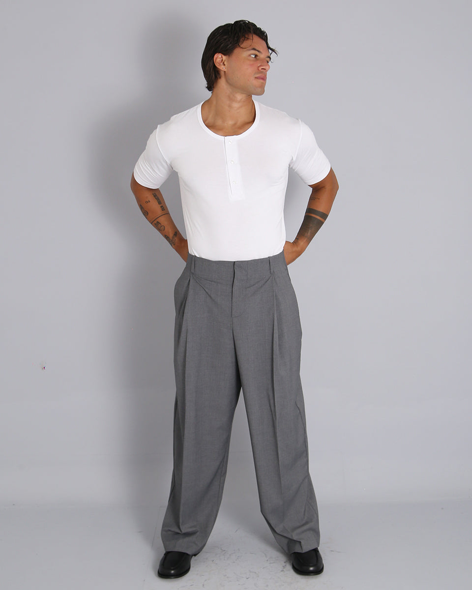 Pantalone Relaxed Fit Vita Alta