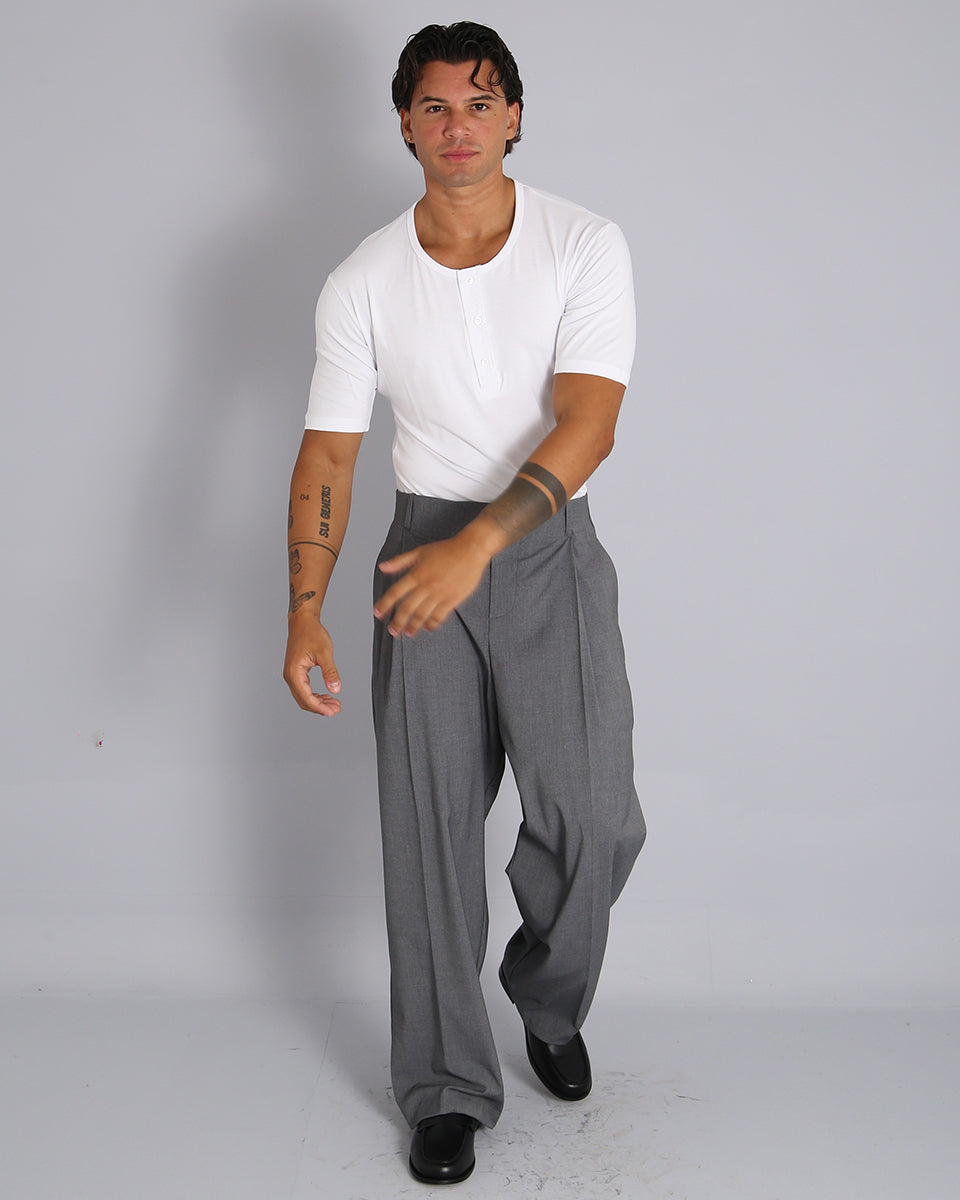 Pantalone Relaxed Fit Vita Alta